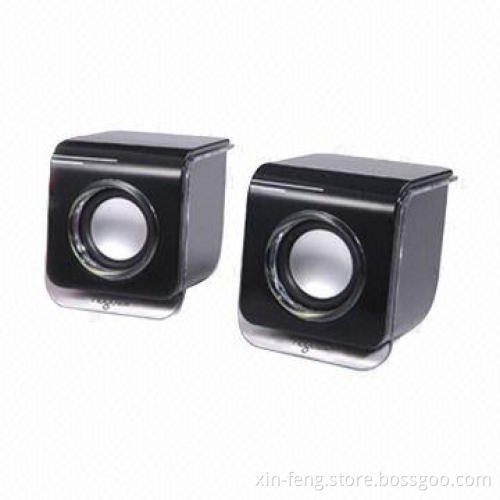 2.0-channel Computer Stereo USB Mini Speakers, 2.5W x 2 Output Power, Many Colors Available
